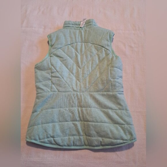 Athleta Girl size Medium or 8-10 reversible vest, warm, EUC teal blue purple EUC - Picture 2 of 5